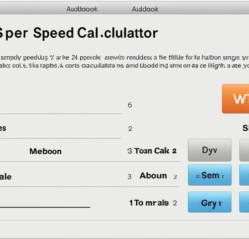 Audiobook Speed Calculator