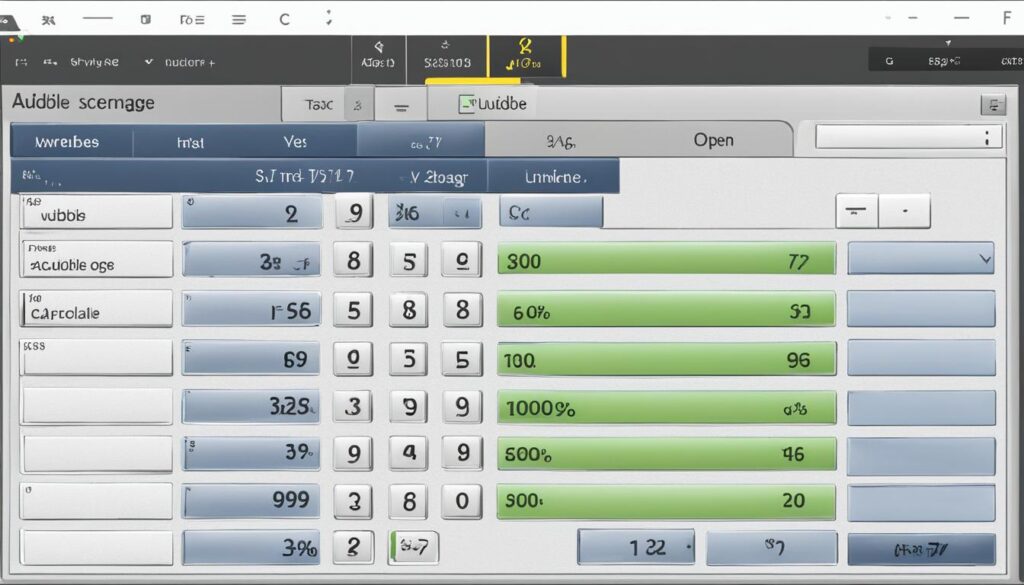audible percentage calculation software